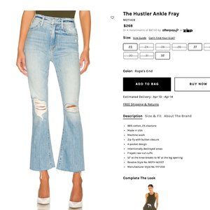 The Hustler Ankle Fray MOTHER